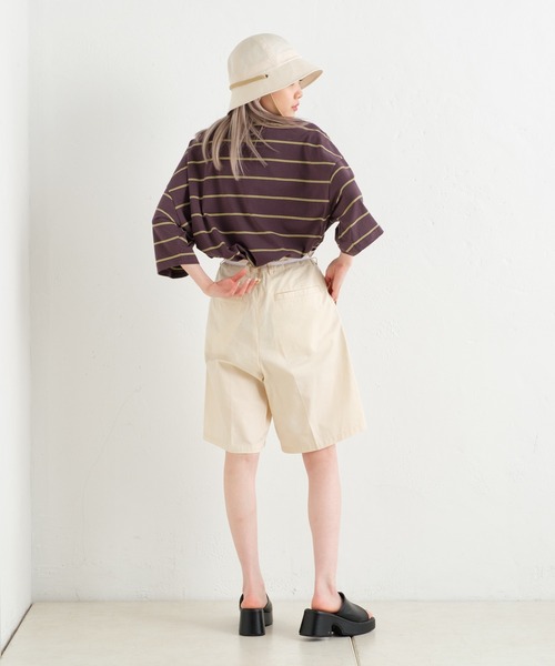 WHIMSIC（ウィムジック）の「【UNISEX/サイズ展開あり】コットンツイルタックショーツ（その他パンツ・メンズ・ブラック/アイボリー/ブルー・1/2）」の17枚目の写真