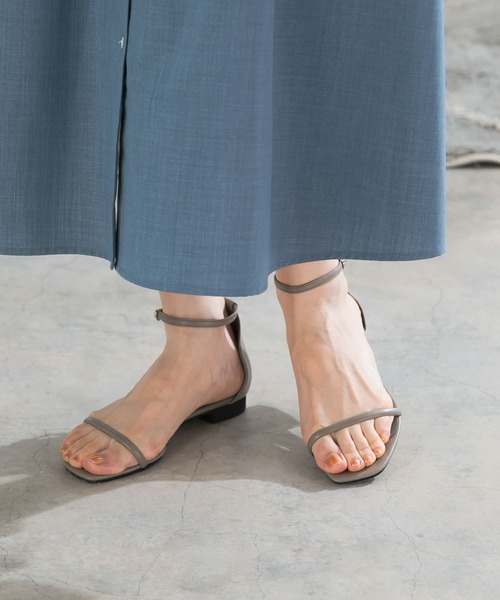 URBAN RESEARCH ROSSO WOMEN（アーバンリサーチ　ロッソ）の「ナローストラップサンダル（サンダル・レディース・ブラック/グレー系その他・37/38/36）」の4枚目の写真