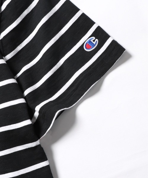 Champion(チャンピオン)の「Champion/チャンピオン CLASSIC SLUB STRIPE TEE Tシャツ(Tシャツ/カットソー・メンズ・ブラック系/ネイビー系/ブルー系・XL/M/L)」の10枚目の写真