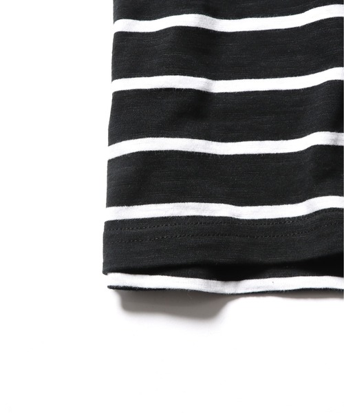 Champion(チャンピオン)の「Champion/チャンピオン CLASSIC SLUB STRIPE TEE Tシャツ(Tシャツ/カットソー・メンズ・ブラック系/ネイビー系/ブルー系・XL/M/L)」の9枚目の写真