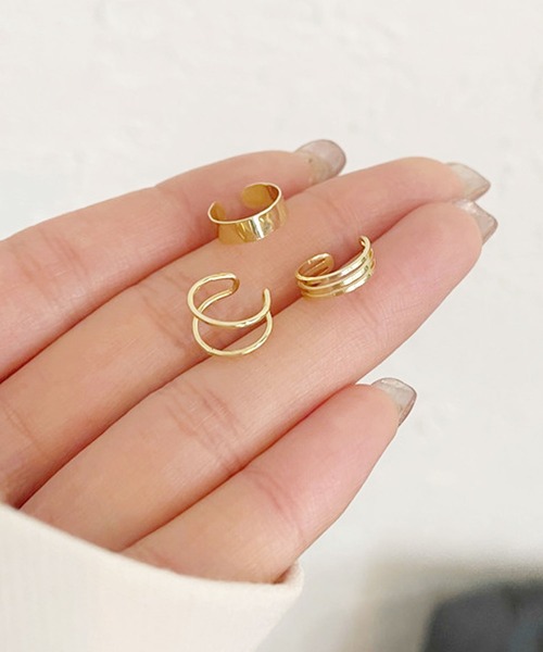 florist（フローリスト）の「人気アシンメトリー3連イヤーカフ/片耳用3点セット（イヤーカフ・レディース・ゴールド系6/ゴールド系1/ゴールド系5/ゴールド系2/ゴールド系4/ゴールド系7/ゴールド系8/シルバー系1/シルバー系2/ゴールド系3/ゴールド系9・FREE）」の20枚目の写真