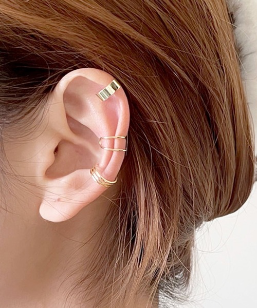 florist（フローリスト）の「人気アシンメトリー3連イヤーカフ/片耳用3点セット（イヤーカフ・レディース・ゴールド系6/ゴールド系1/ゴールド系5/ゴールド系2/ゴールド系4/ゴールド系7/ゴールド系8/シルバー系1/シルバー系2/ゴールド系3/ゴールド系9・FREE）」の12枚目の写真