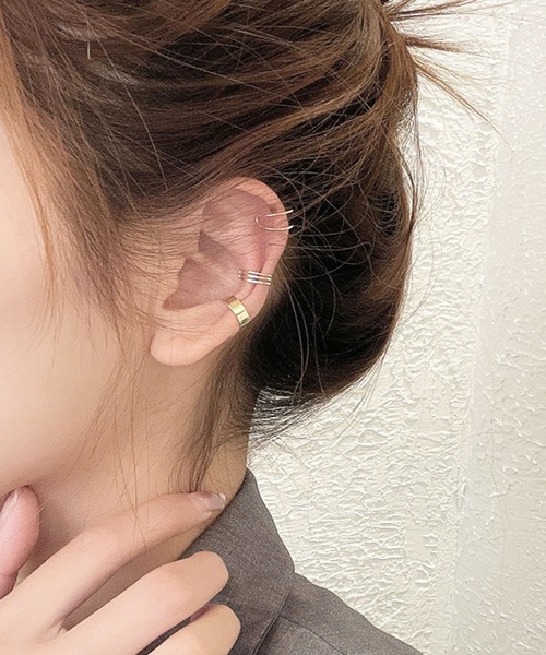 florist（フローリスト）の「人気アシンメトリー3連イヤーカフ/片耳用3点セット（イヤーカフ・レディース・ゴールド系6/ゴールド系1/ゴールド系5/ゴールド系2/ゴールド系4/ゴールド系7/ゴールド系8/シルバー系1/シルバー系2/ゴールド系3/ゴールド系9・FREE）」の16枚目の写真