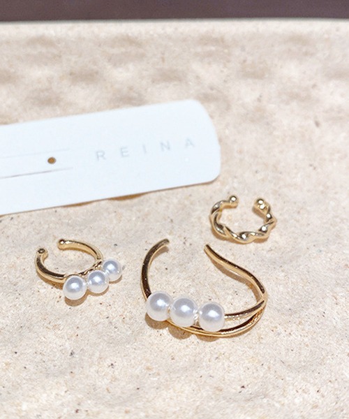 florist（フローリスト）の「人気アシンメトリー3連イヤーカフ/片耳用3点セット（イヤーカフ・レディース・ゴールド系6/ゴールド系1/ゴールド系5/ゴールド系2/ゴールド系4/ゴールド系7/ゴールド系8/シルバー系1/シルバー系2/ゴールド系3/ゴールド系9・FREE）」の21枚目の写真