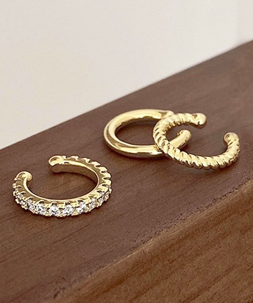 florist（フローリスト）の「人気アシンメトリー3連イヤーカフ/片耳用3点セット（イヤーカフ・レディース・ゴールド系6/ゴールド系1/ゴールド系5/ゴールド系2/ゴールド系4/ゴールド系7/ゴールド系8/シルバー系1/シルバー系2/ゴールド系3/ゴールド系9・FREE）」の13枚目の写真