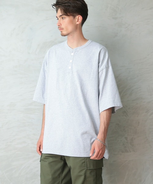 セール】GOOD WEAR ヘンリーネック S/S SUPER BIG TEE 2w7-13243