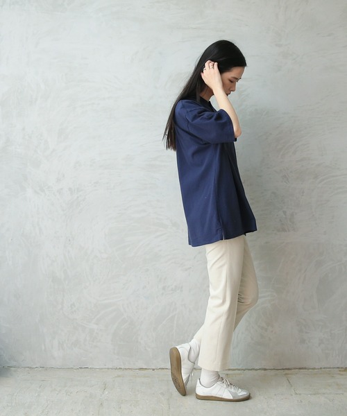 WAIPER.inc（ワイパーインク）の「GOOD WEAR　ヘンリーネック S/S SUPER BIG TEE 2w7-13243　USAコットン（Tシャツ/カットソー・メンズ・ブラック/グレイッシュベージュ/杢グレー/チャコールグレー/ホワイト/ネイビー/グリーン系その他/ダークグリーン/ライトピンク/ブルー系その他/グレー系その他/カーキブラウン・S/M/L/XL）」の19枚目の写真