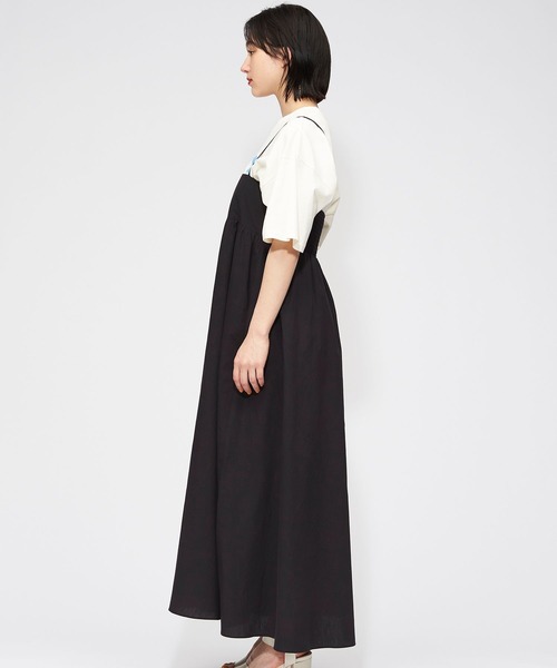 FOREVER 21（フォーエバー トゥエンティーワン）の「［超寿命素材］フレアロングキャミワンピース（ワンピース・レディース・オフホワイト/ブラック・SMALL/MEDIUM）」の10枚目の写真