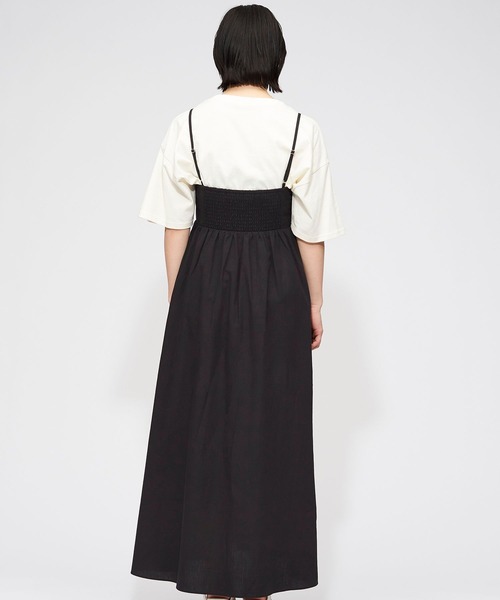 FOREVER 21（フォーエバー トゥエンティーワン）の「［超寿命素材］フレアロングキャミワンピース（ワンピース・レディース・オフホワイト/ブラック・SMALL/MEDIUM）」の12枚目の写真