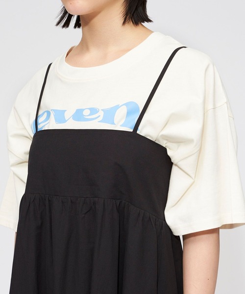 FOREVER 21（フォーエバー トゥエンティーワン）の「［超寿命素材］フレアロングキャミワンピース（ワンピース・レディース・オフホワイト/ブラック・SMALL/MEDIUM）」の5枚目の写真