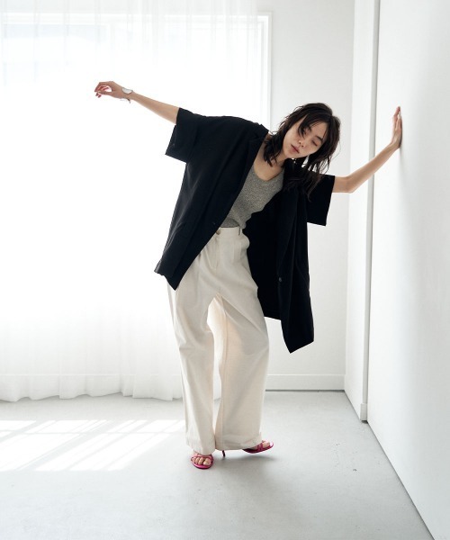 marjour(マージュール)の「SUMMER JACKET(テーラードジャケット・レディース・グレー/ブラック・M)」の18枚目の写真