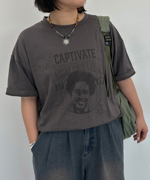 kutir（クティール）の「アソートプリントTシャツ（Tシャツ/カットソー・レディース・ホワイト/ホワイト系その他/オートミール/グレー系その他/ブルー/チャコールグレー・FREE）」の4枚目の写真