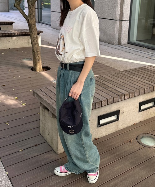 kutir（クティール）の「アソートプリントTシャツ（Tシャツ/カットソー・レディース・ホワイト/ホワイト系その他/オートミール/グレー系その他/ブルー/チャコールグレー・FREE）」の16枚目の写真