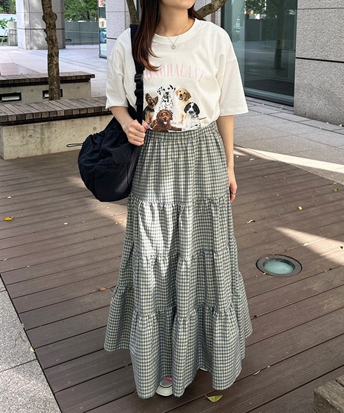 kutir（クティール）の「アソートプリントTシャツ（Tシャツ/カットソー・レディース・ホワイト/ホワイト系その他/オートミール/グレー系その他/ブルー/チャコールグレー・FREE）」の19枚目の写真