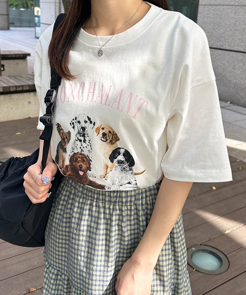 kutir（クティール）の「アソートプリントTシャツ（Tシャツ/カットソー・レディース・ホワイト/ホワイト系その他/オートミール/グレー系その他/ブルー/チャコールグレー・FREE）」の18枚目の写真