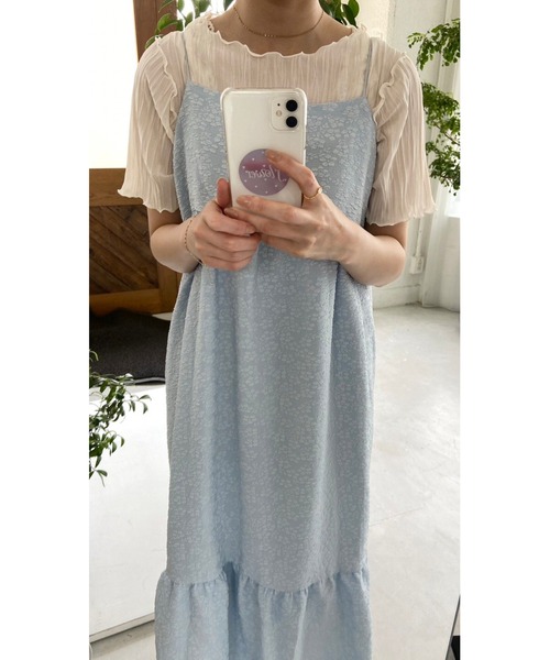 flower（フラワー）の「クラウドフラワーキャミワンピース（ワンピース・レディース・ブルー/ブラック・FREE）」の8枚目の写真