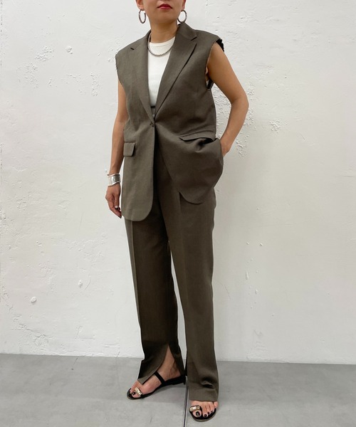 新品 LOUNGEDRESS TRリネンジレジャケット ラウンジドレス LOUNGEDRESS（ラウンジドレス）の「TRリネンジレジャケット