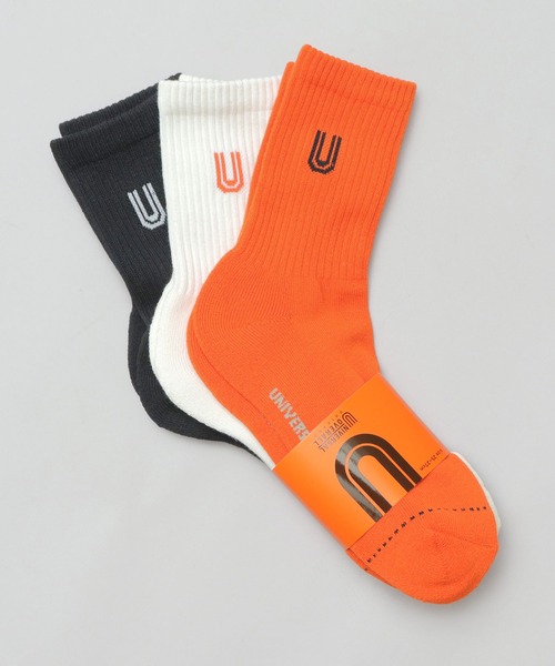 UNIVERSAL OVERALL(ユニバーサルオーバーオール)の「<3足セット> 3P 底パイル Uロゴ クルーソックス(ソックス/靴下・メンズ・その他・FREE)」の3枚目の写真