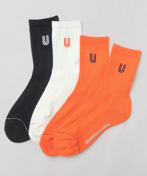 UNIVERSAL OVERALL(ユニバーサルオーバーオール)の「<3足セット> 3P 底パイル Uロゴ クルーソックス(ソックス/靴下・メンズ・その他・FREE)」の4枚目の写真