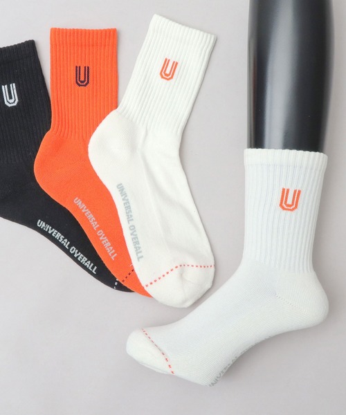 UNIVERSAL OVERALL(ユニバーサルオーバーオール)の「<3足セット> 3P 底パイル Uロゴ クルーソックス(ソックス/靴下・メンズ・その他・FREE)」の5枚目の写真