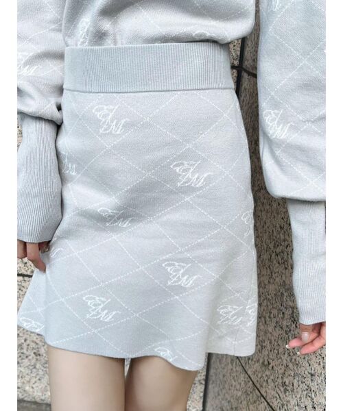 セール】EMロゴニットスカート（セットアップ可能）（スカート