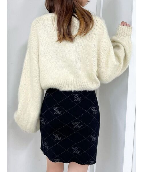 セール】EMロゴニットスカート（セットアップ可能）（スカート