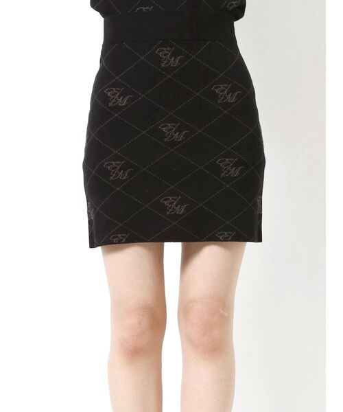 セール】EMロゴニットスカート（セットアップ可能）（スカート