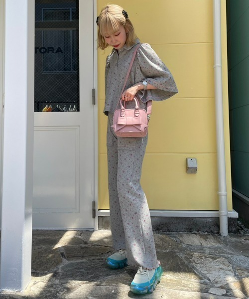 Candy Stripper（キャンディストリッパー）の「TINY FLOWERS WAFFLE パンツ（その他パンツ・レディース・ヘザーグレー/ライトブルー/ブラック・2）」の13枚目の写真