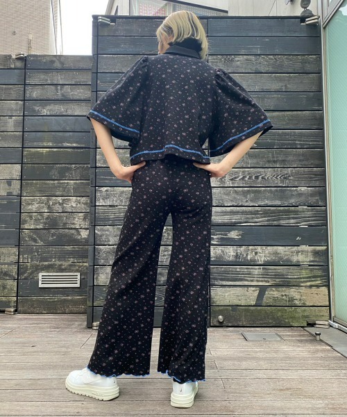 Candy Stripper（キャンディストリッパー）の「TINY FLOWERS WAFFLE パンツ（その他パンツ・レディース・ヘザーグレー/ライトブルー/ブラック・2）」の11枚目の写真