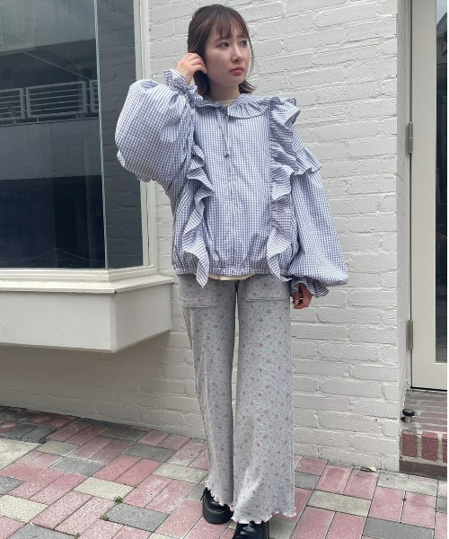 Candy Stripper（キャンディストリッパー）の「TINY FLOWERS WAFFLE パンツ（その他パンツ・レディース・ヘザーグレー/ライトブルー/ブラック・2）」の20枚目の写真