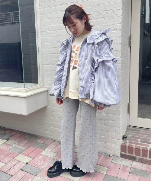 Candy Stripper（キャンディストリッパー）の「TINY FLOWERS WAFFLE パンツ（その他パンツ・レディース・ヘザーグレー/ライトブルー/ブラック・2）」の18枚目の写真