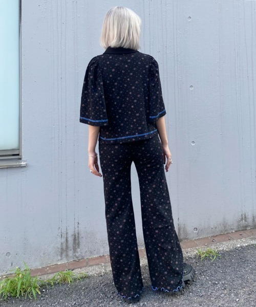 Candy Stripper（キャンディストリッパー）の「TINY FLOWERS WAFFLE パンツ（その他パンツ・レディース・ヘザーグレー/ライトブルー/ブラック・2）」の8枚目の写真