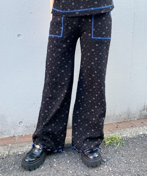 Candy Stripper（キャンディストリッパー）の「TINY FLOWERS WAFFLE パンツ（その他パンツ・レディース・ヘザーグレー/ライトブルー/ブラック・2）」の9枚目の写真
