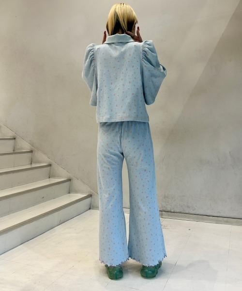 Candy Stripper（キャンディストリッパー）の「TINY FLOWERS WAFFLE パンツ（その他パンツ・レディース・ヘザーグレー/ライトブルー/ブラック・2）」の6枚目の写真