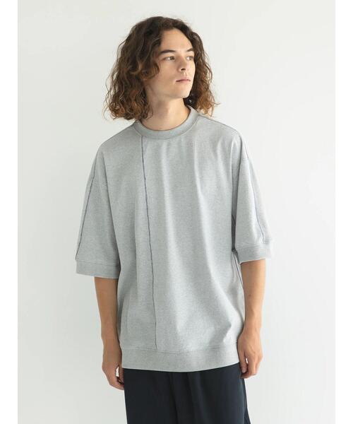 CRAFT STANDARD BOUTIQUE(クラフトスタンダードブティック)の「リサイクル切り替えH/S TEE-A(Tシャツ/カットソー・メンズ・ブラック/オフホワイト/杢グレー・M/L/XL)」の5枚目の写真