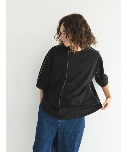 CRAFT STANDARD BOUTIQUE(クラフトスタンダードブティック)の「リサイクル切り替えH/S TEE-A(Tシャツ/カットソー・メンズ・ブラック/オフホワイト/杢グレー・M/L/XL)」の6枚目の写真