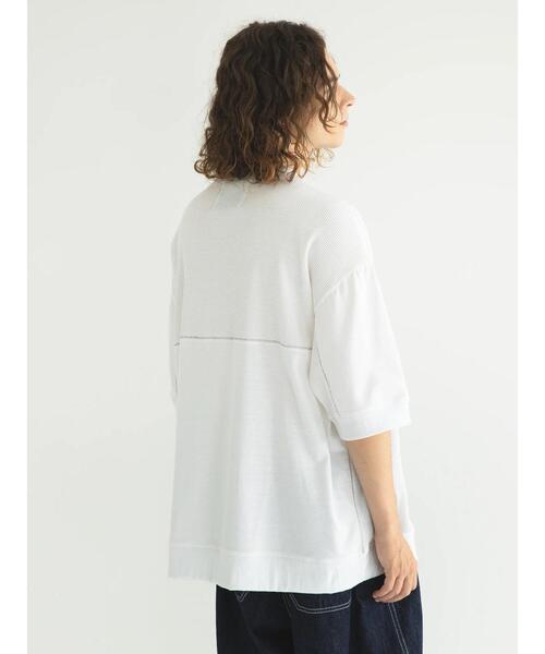 CRAFT STANDARD BOUTIQUE(クラフトスタンダードブティック)の「リサイクル切り替えH/S TEE-A(Tシャツ/カットソー・メンズ・ブラック/オフホワイト/杢グレー・M/L/XL)」の10枚目の写真