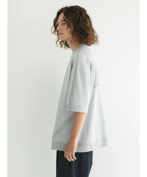 CRAFT STANDARD BOUTIQUE(クラフトスタンダードブティック)の「リサイクル切り替えH/S TEE-A(Tシャツ/カットソー・メンズ・ブラック/オフホワイト/杢グレー・M/L/XL)」の16枚目の写真