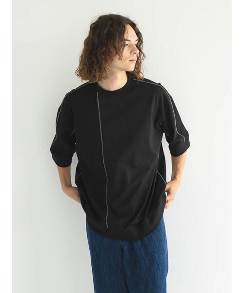 CRAFT STANDARD BOUTIQUE(クラフトスタンダードブティック)の「リサイクル切り替えH/S TEE-A(Tシャツ/カットソー・メンズ・ブラック/オフホワイト/杢グレー・M/L/XL)」の21枚目の写真