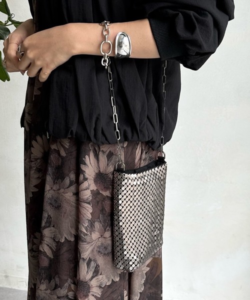 DouDou（ドゥドゥ）の「メタルショルダーバッグ（ショルダーバッグ・レディース・ホワイト/シルバー・FREE）」の4枚目の写真