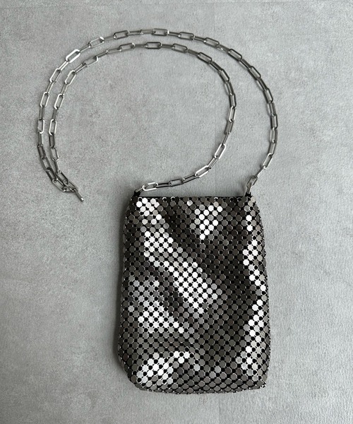 DouDou（ドゥドゥ）の「メタルショルダーバッグ（ショルダーバッグ・レディース・ホワイト/シルバー・FREE）」の3枚目の写真