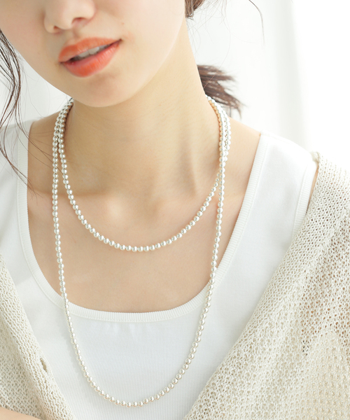 Framework INDIAN JEWELRY 5mm ビーズネックレス INDIAN JEWELRY 5mm シャイニービーズネックレス44インチ3