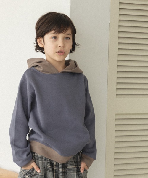 pairmanon（ペアマノン）の「フード付き プリント プルパーカー（パーカー・キッズ・ライトパープル/グリーン系その他2/ピンク/パープル/ブラック/モカ/ライトグリーン/ブルー系その他/ブラウン系その他2/ブルー/ダークブルー・110/120/100/150/90/130/140）」の9枚目の写真