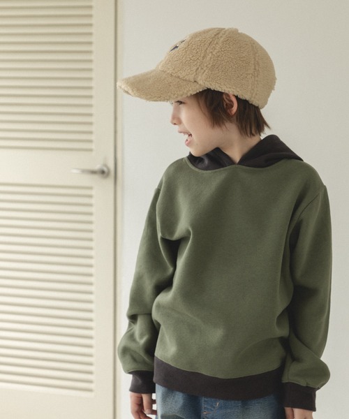 pairmanon（ペアマノン）の「フード付き プリント プルパーカー（パーカー・キッズ・ライトパープル/グリーン系その他2/ピンク/パープル/ブラック/モカ/ライトグリーン/ブルー系その他/ブラウン系その他2/ブルー/ダークブルー・110/120/100/150/90/130/140）」の6枚目の写真