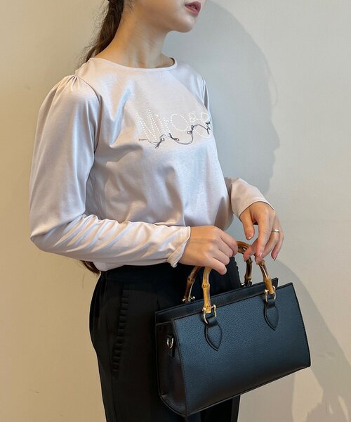 couture brooch（クチュールブローチ）の「◆アソート柄デザインロンT（Tシャツ/カットソー・レディース・ホワイト系8/チャコールグレー/オフホワイト/ピンク・38/40/42）」の13枚目の写真