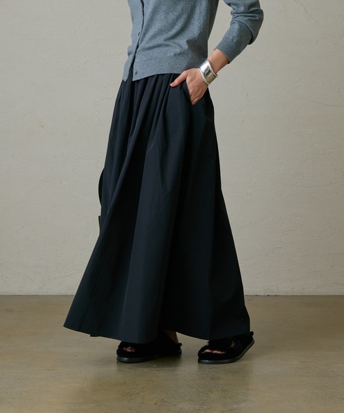 ラウンジドレス　パネルギャザー スカート サックス Loungedress スカート パネルギャザースカート : ZOZOTOWN Yahoo
