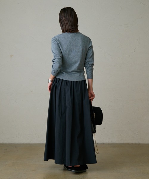 ラウンジドレス　パネルギャザー スカート サックス LOUNGEDRESS（ラウンジドレス）の「パネルギャザースカート