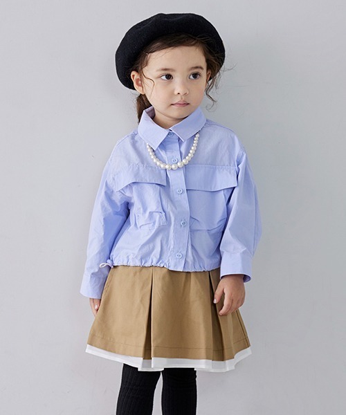 petit main（プティマイン）の「【リンク】プリーツスカパン(キッズ)（スカート・キッズ・ブラウン/ブラック/グレー/ベージュ・130cm/90cm/100cm/80ｃｍ/110cm/120cm）」の9枚目の写真