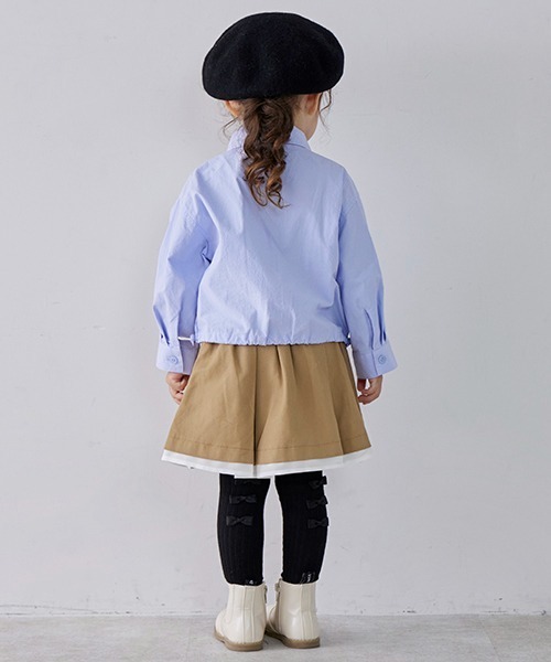 petit main（プティマイン）の「【リンク】プリーツスカパン(キッズ)（スカート・キッズ・ブラウン/ブラック/グレー/ベージュ・130cm/90cm/100cm/80ｃｍ/110cm/120cm）」の8枚目の写真