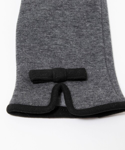 NOLLEY’S（ノーリーズ）の「リボンジャージグローブ（手袋・レディース・グレー/ブラック/ネイビー・FREE）」の7枚目の写真
